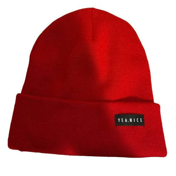 Yea.Nice Premium Beanie Logo Cuffed Flat Knit Warm Winter Hat - Picture 5 of 9